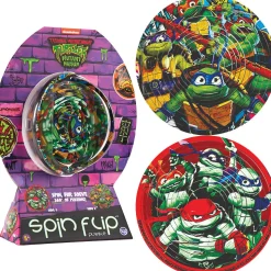 Flat River Group Teenage Mutant Ninja Turtles Spin Flip Puzzle - 12 Rings - Double-Sided* Puzzles