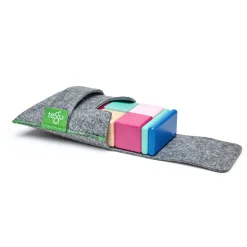 Educators Resource Tegu Magnetic Wooden Blocks, 8-Piece Pocket Pouch - Blossom* Magnetic Tiles & Building Sets