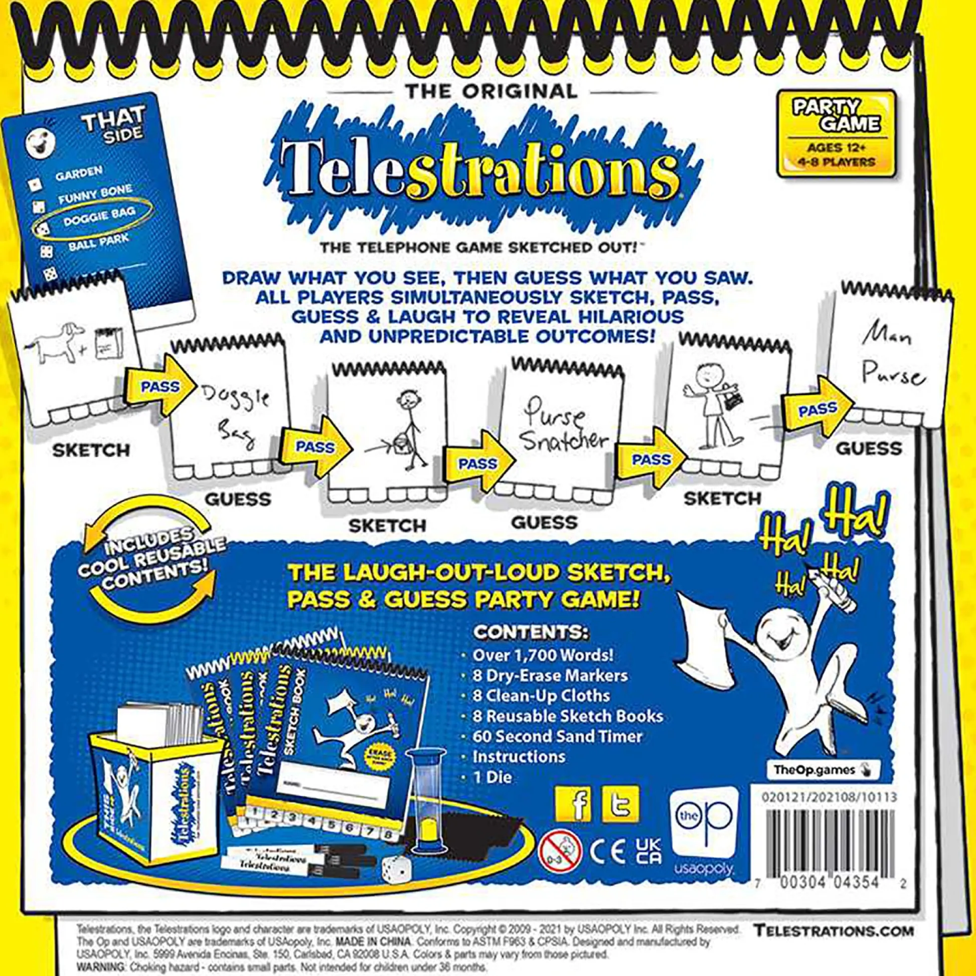Educators Resource Telestrations Original 8 Player Party Game - USAopoly* Board Games|Role-Playing Games