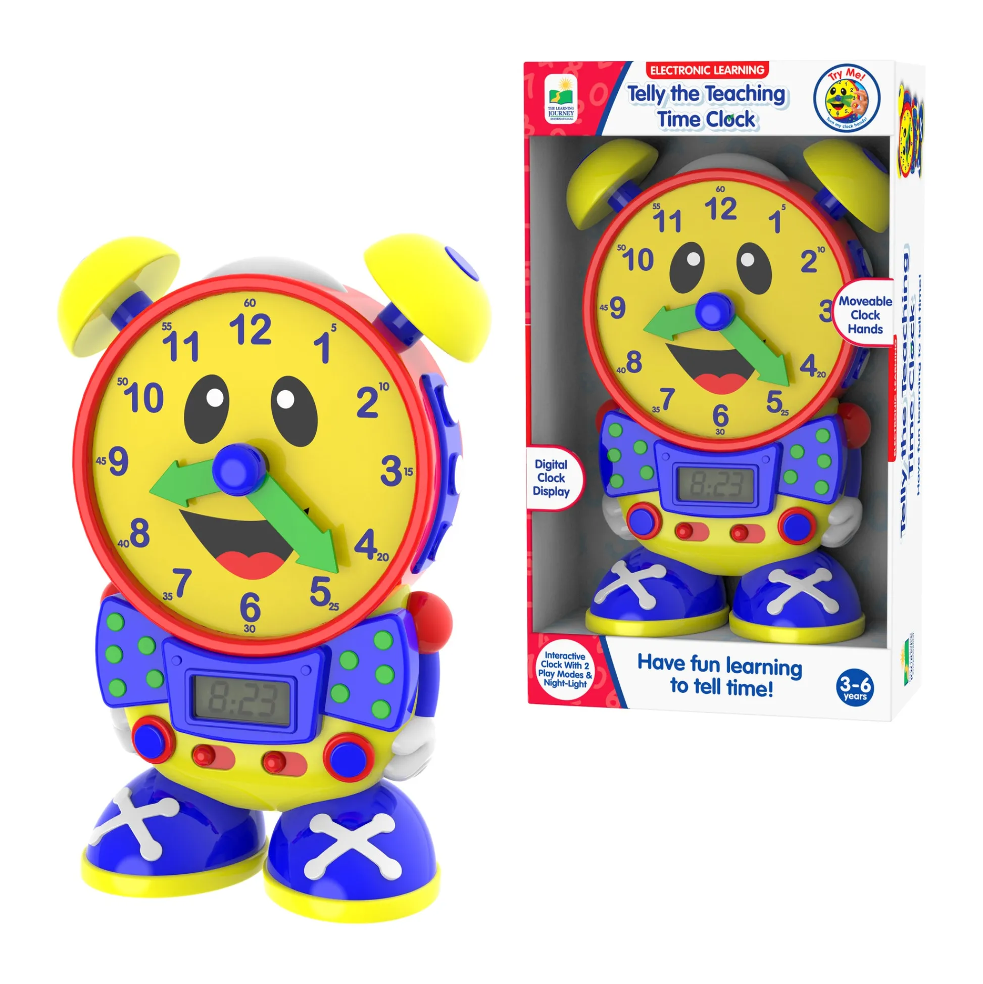 AreYouGame Telly the Teaching Time Clock Interactive Educational Toy* Preschool Education Toys & Activities