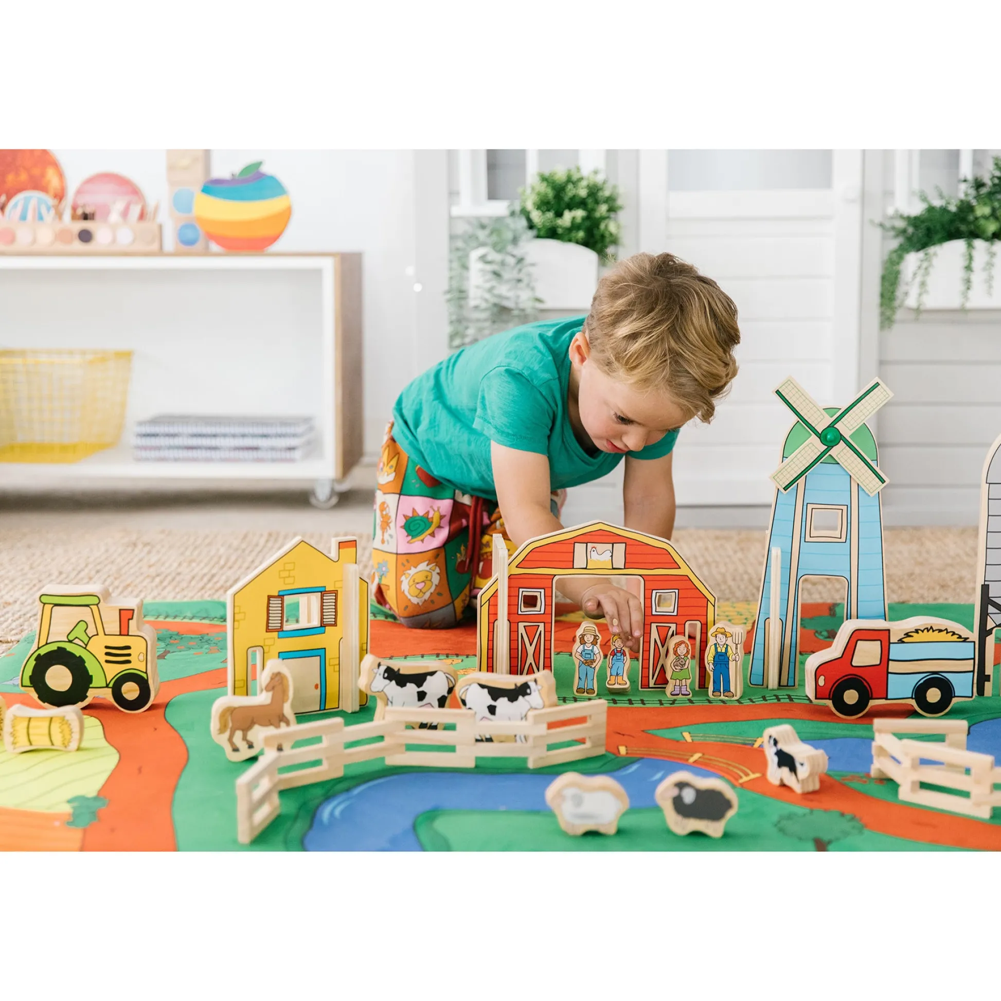 Educators Resource The Freckled Frog Farm-Themed Play Mat for Kids* Social & Emotional Skills|Preschool Education Toys & Activities