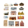 Educators Resource The Freckled Frog Global Homes Adventure Wooden Blocks - Set of 17 - Ages 1+* Wood & Jumbo Blocks|Social & Emotional Skills