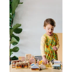 Educators Resource The Freckled Frog Global Homes Adventure Wooden Blocks - Set of 17 - Ages 1+* Wood & Jumbo Blocks|Social & Emotional Skills
