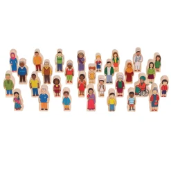 Educators Resource The Freckled Frog My Family 30-Piece Inclusive Wooden Block Set for Toddlers* Preschool Building Sets & Blocks|Social & Emotional Skills
