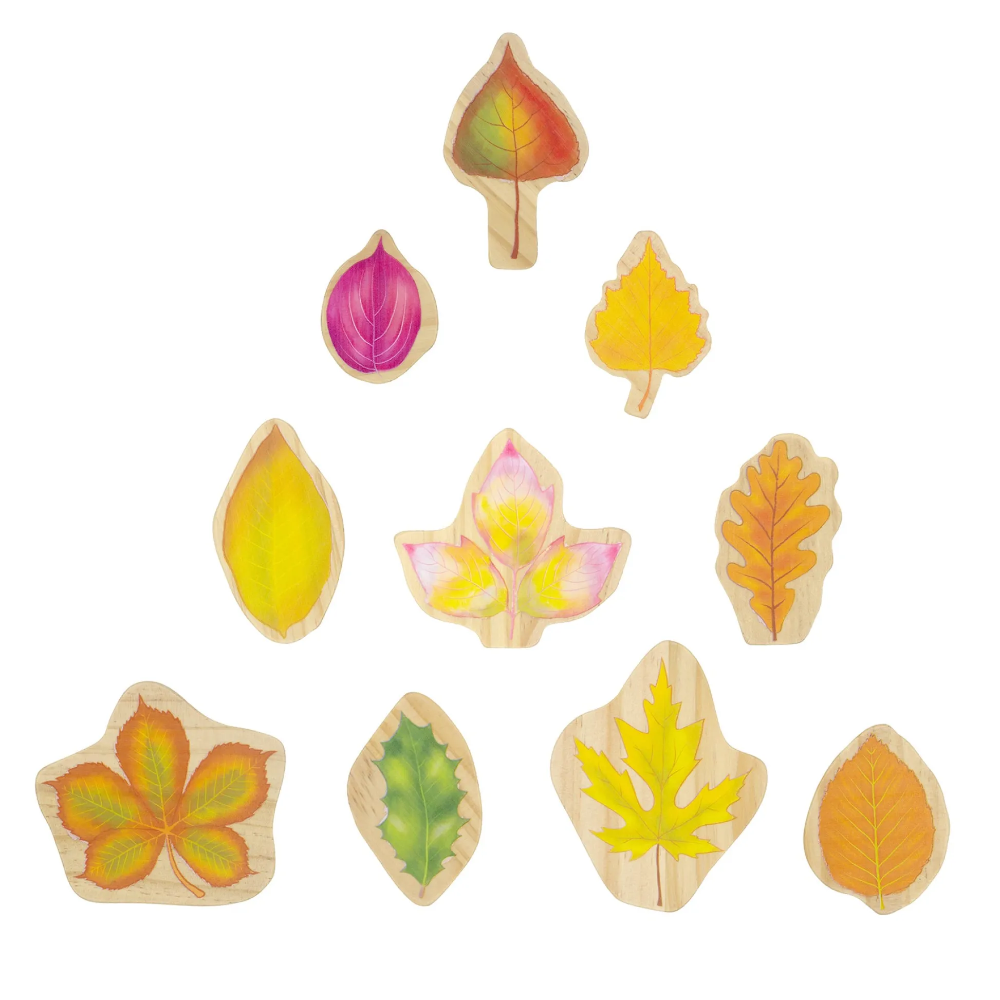 Educators Resource The Freckled Frog Stacking Leaves - Educational Wooden Block Set* Preschool Building Sets & Blocks|Preschool Education Toys & Activities