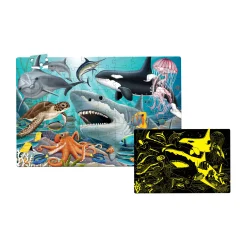 AreYouGame The Learning Journey Glow in the Dark Sea Life Floor Puzzle - 100 pc* Puzzles|Social & Emotional Skills