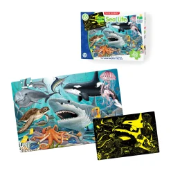 AreYouGame The Learning Journey Glow in the Dark Sea Life Floor Puzzle - 100 pc* Puzzles|Social & Emotional Skills