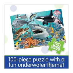 AreYouGame The Learning Journey Glow in the Dark Sea Life Floor Puzzle - 100 pc* Puzzles|Social & Emotional Skills