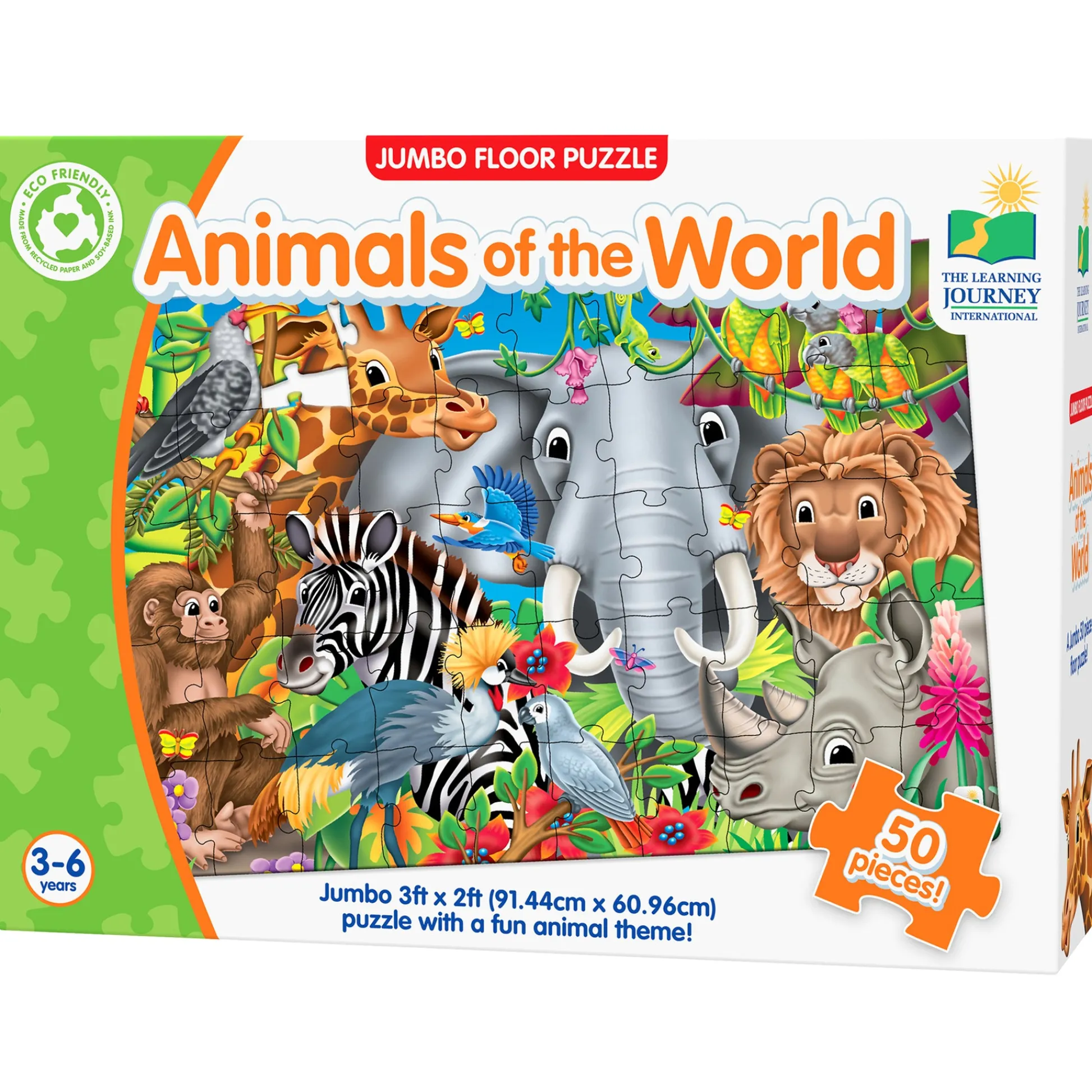 Educators Resource The Learning Journey Jumbo Floor Puzzle - Animals of the World, 50 pc* Puzzles