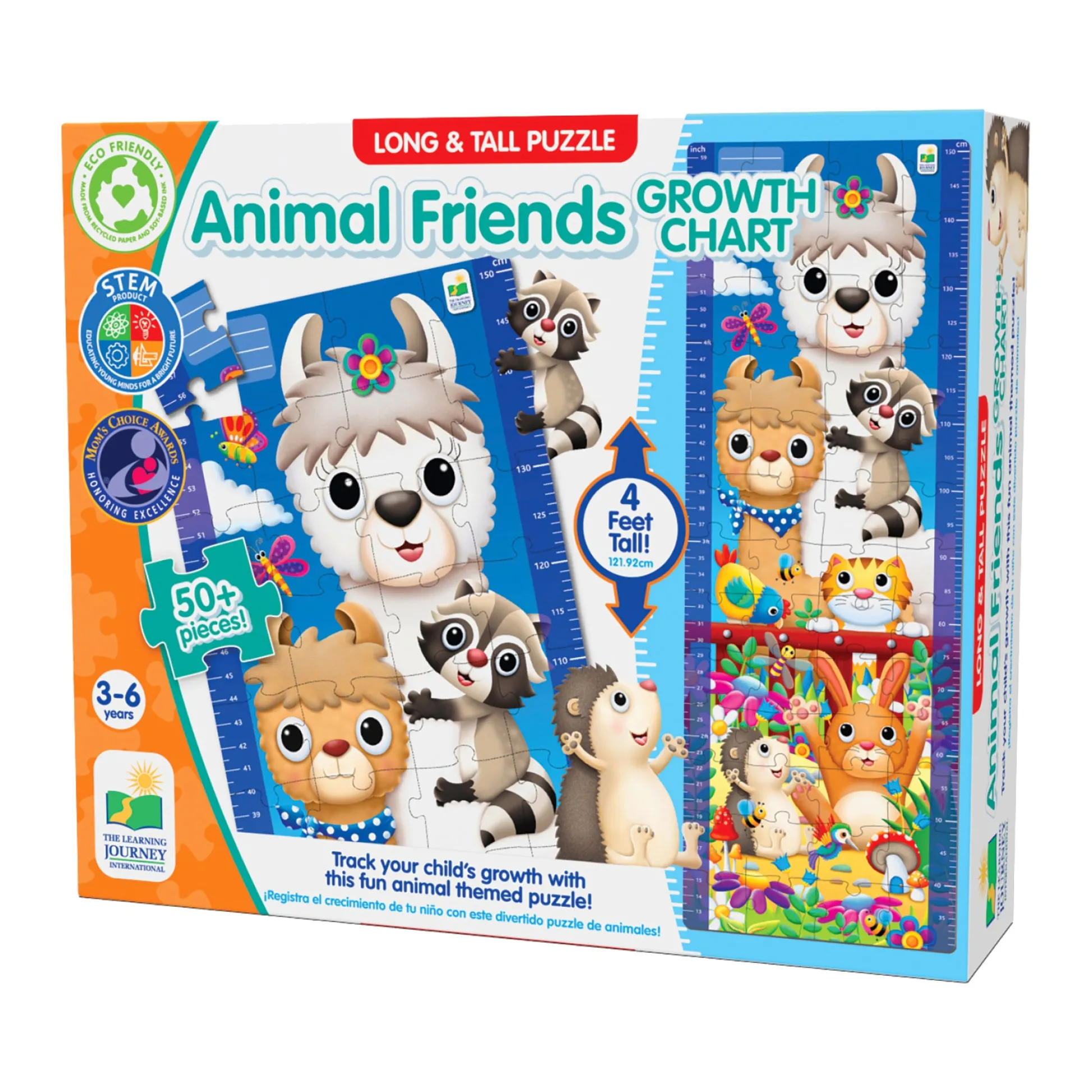 AreYouGame The Learning Journey Long & Tall Animal Friends Growth Chart Puzzle - 50+ pc* Puzzles