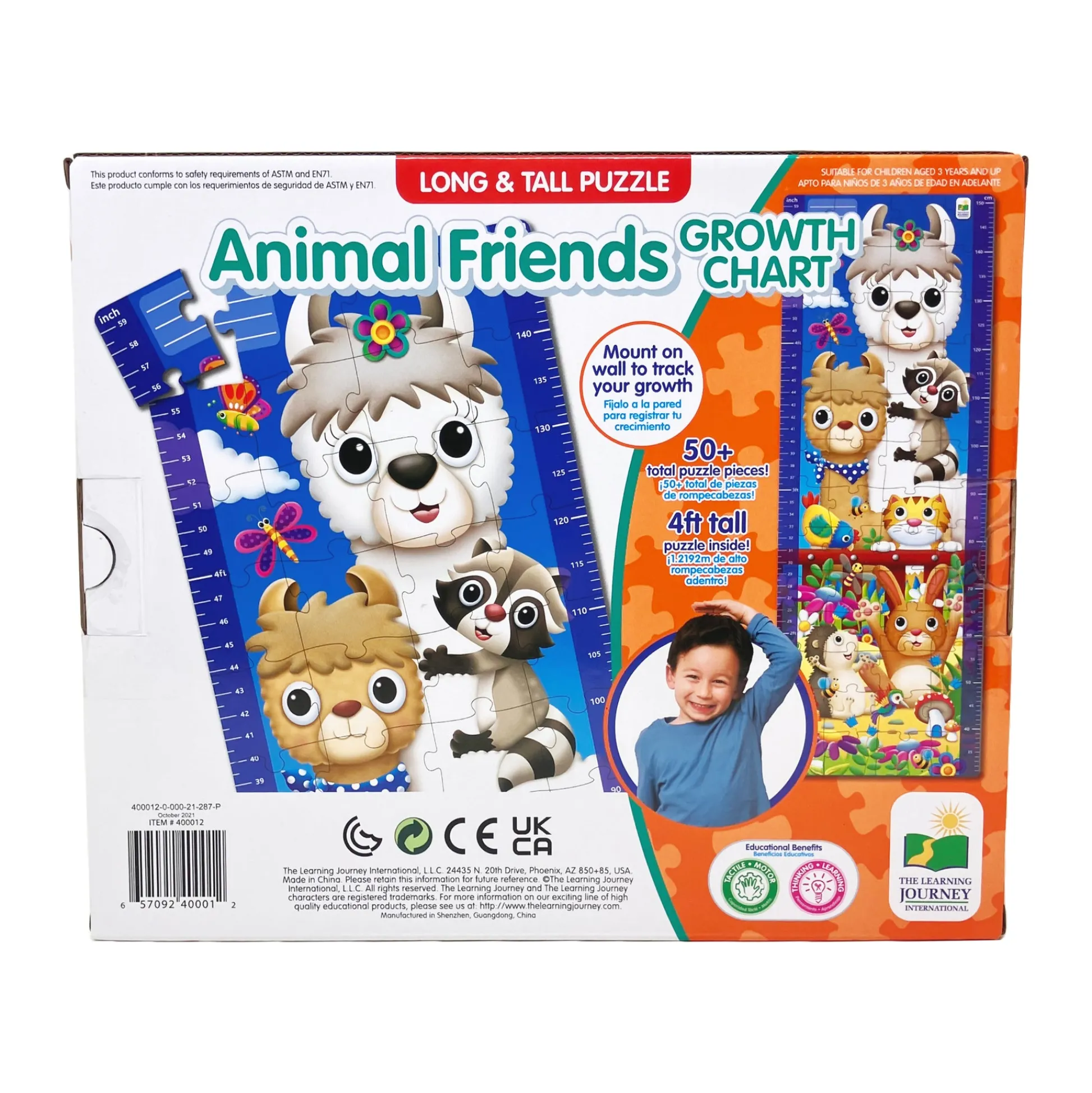 AreYouGame The Learning Journey Long & Tall Animal Friends Growth Chart Puzzle - 50+ pc* Puzzles