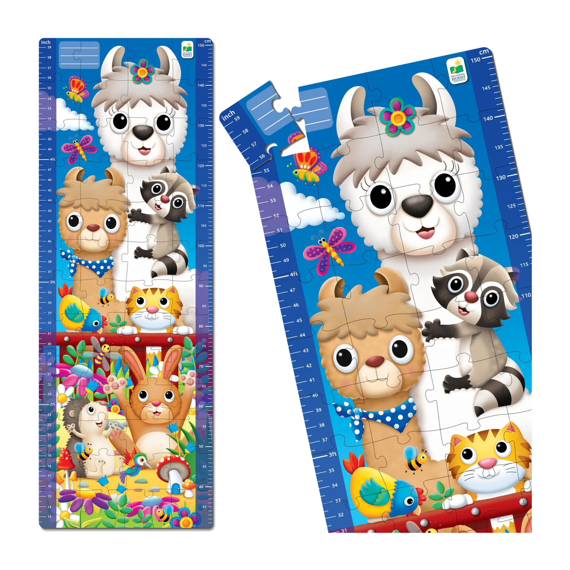 AreYouGame The Learning Journey Long & Tall Animal Friends Growth Chart Puzzle - 50+ pc* Puzzles