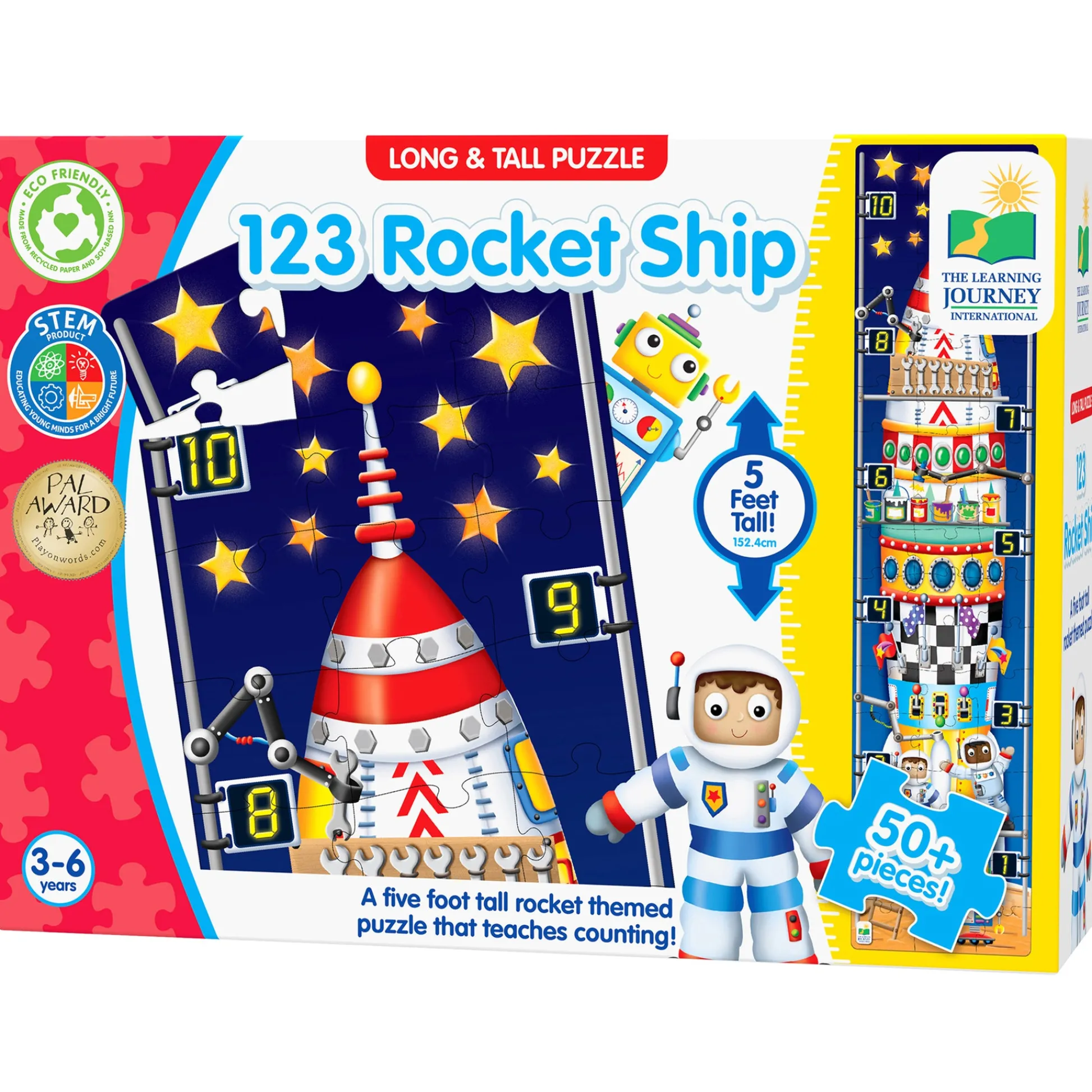 Educators Resource The Learning Journey Long & Tall 123 Rocketship Puzzle - 51 pc* Puzzles
