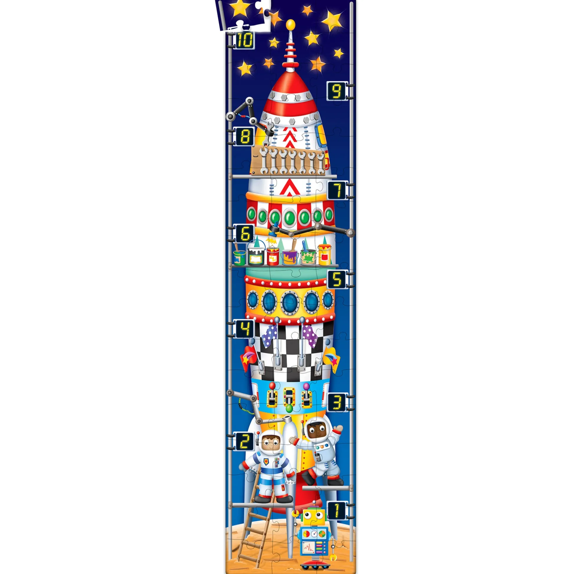 Educators Resource The Learning Journey Long & Tall 123 Rocketship Puzzle - 51 pc* Puzzles