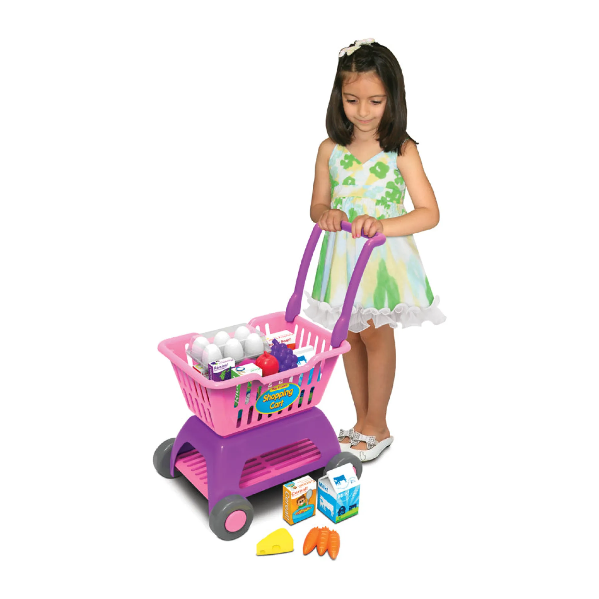 AreYouGame The Learning Journey Play & Learn Shopping Cart - Interactive Pretend Playset* Kitchens & Play Food|Social & Emotional Skills