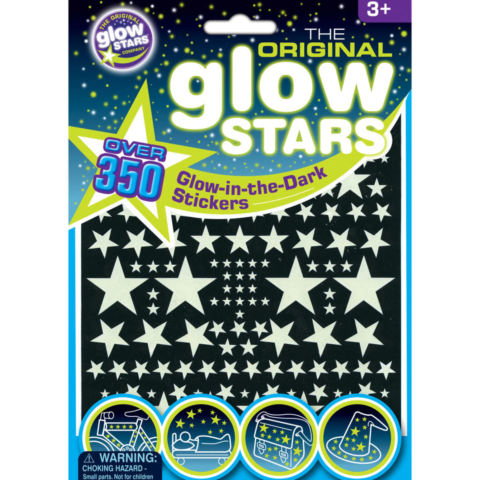 Flat River Group The Original Glowstars Glow-in-the-Dark 350+ Paper Star Stickers Kit* Crafts & Activities