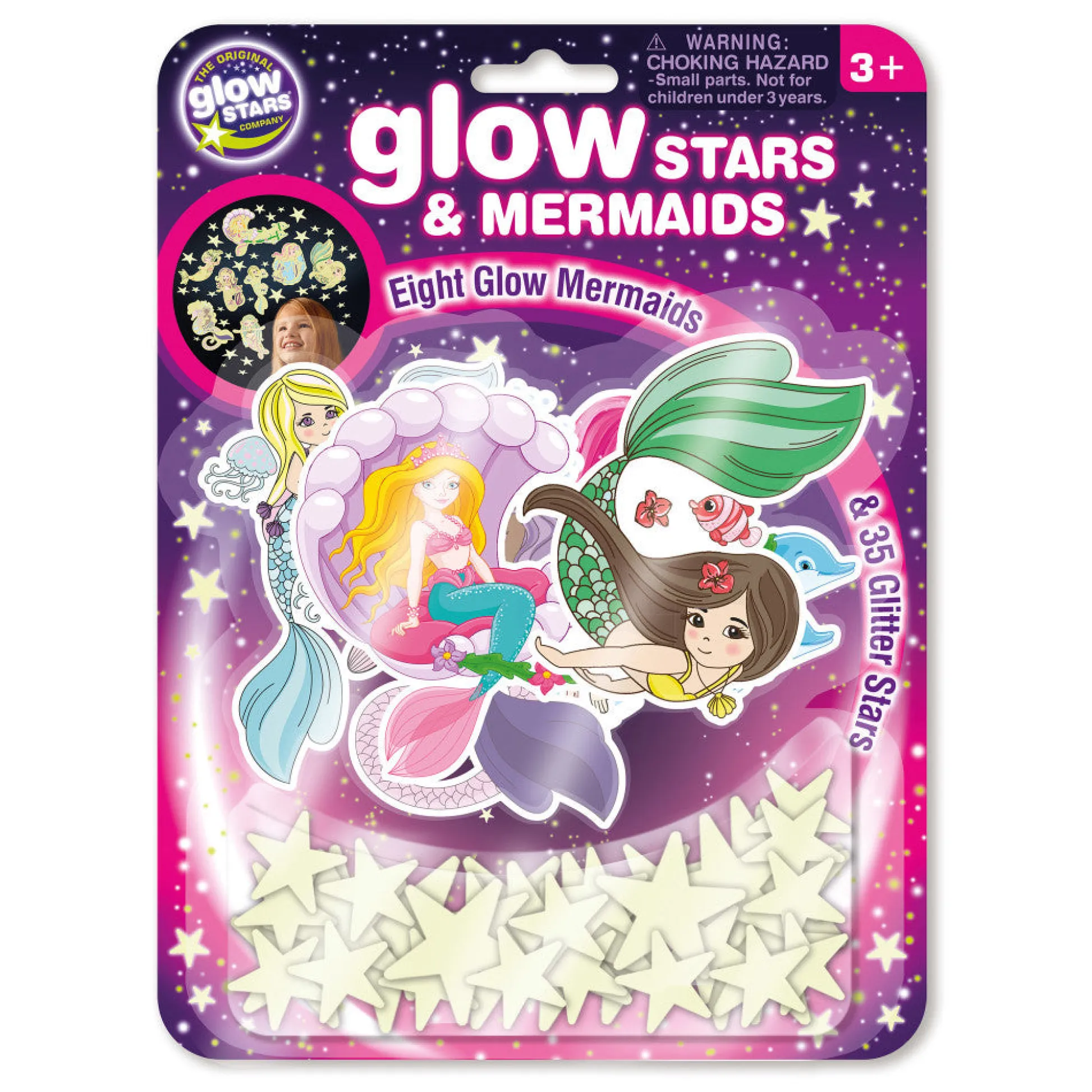 Flat River Group The Original Glowstars Glow-in-the-Dark Mermaids and Stars Room Decor Kit* Crafts & Activities