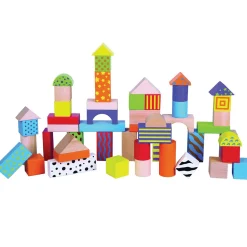 Educators Resource The Original Toy Company 50-Piece Wooden Blocks Set - Multicolor* Wood & Jumbo Blocks