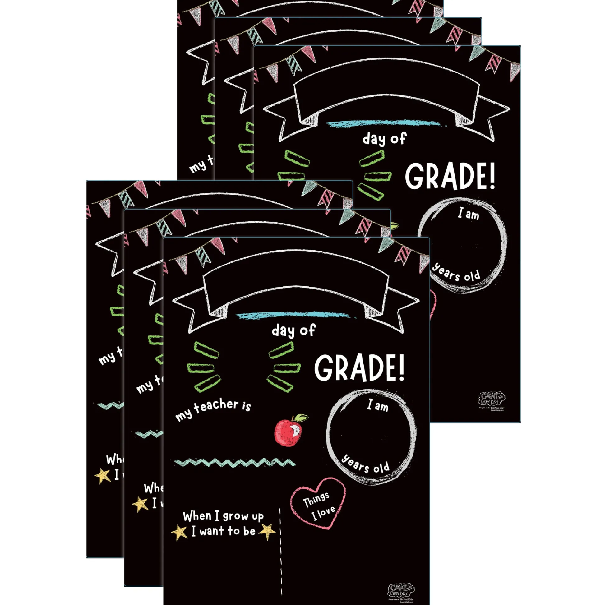 Educators Resource The Pencil Grip™ Activity Playmat - School Milestones - Pack of 6* Drawing, Color & Painting