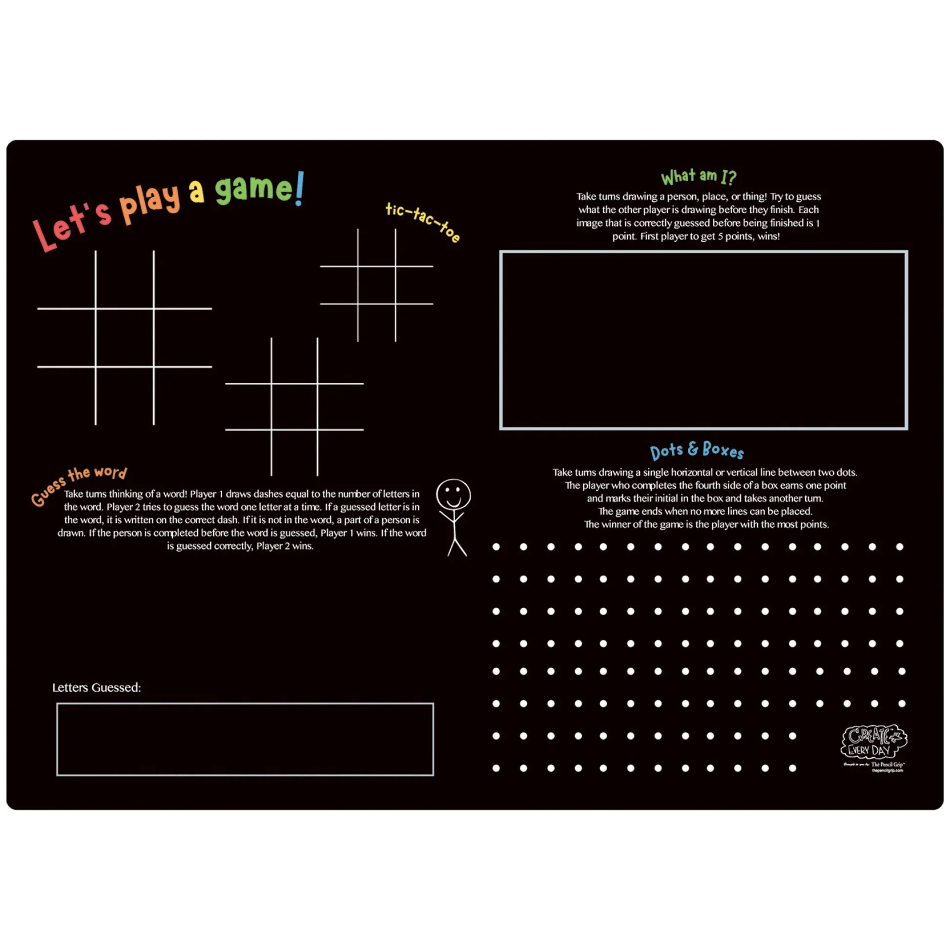Educators Resource The Pencil Grip Activity Playmat - Interactive Drawing Games - Pack of 6* Drawing, Color & Painting|Social & Emotional Skills