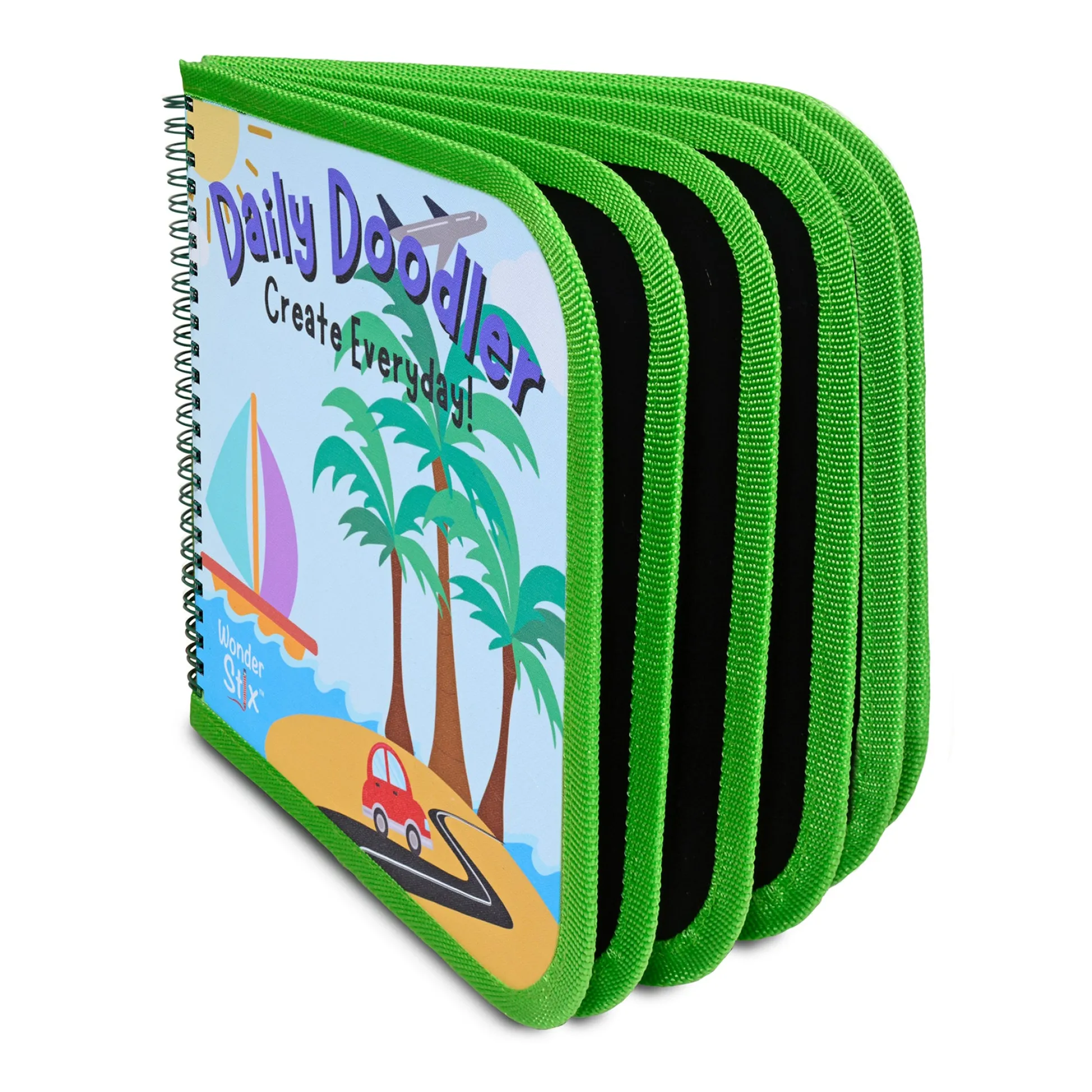 Educators Resource The Pencil Grip Daily Doodler Reusable Activity Book - Travel Cover with 4 Wonder Stix*Kids Kids Books|Drawing, Color & Painting