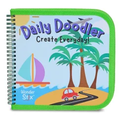Educators Resource The Pencil Grip Daily Doodler Reusable Activity Book - Travel Cover with 4 Wonder Stix*Kids Kids Books|Drawing, Color & Painting
