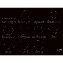 Educators Resource The Pencil Grip Double-Sided Activity Playmat - Numbers & Shapes, 6-Pack* Preschool Education Toys & Activities