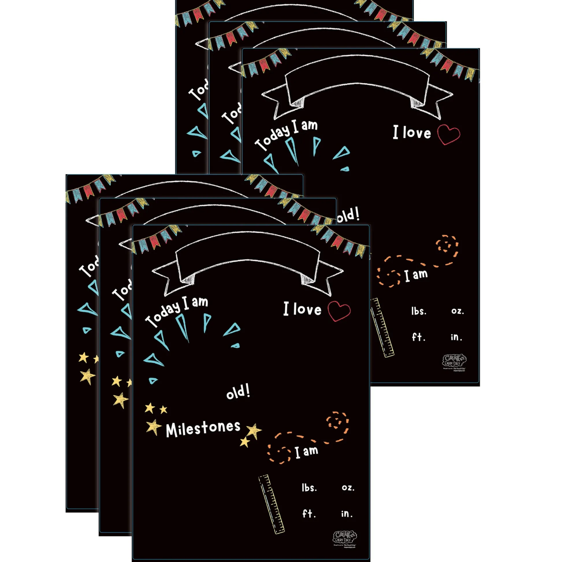 Educators Resource The Pencil Grip Home Milestones Interactive Playmat - Pack of 6* Drawing, Color & Painting