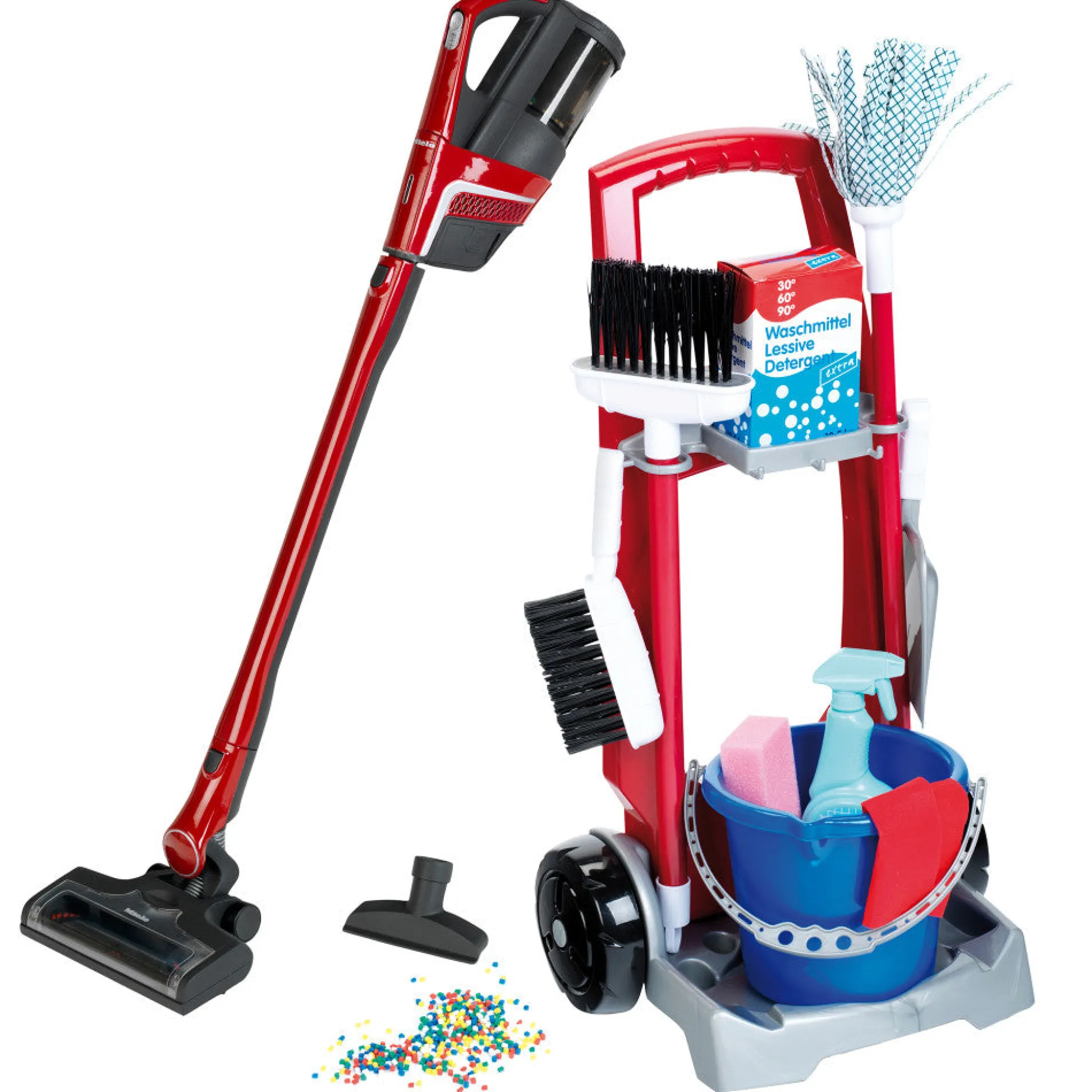 Flat River Group Theo Klein Miele Triflex Vacuum & Cleaning Trolley Playset - Interactive Pretend Play* Tools & Workshops|Dress Up