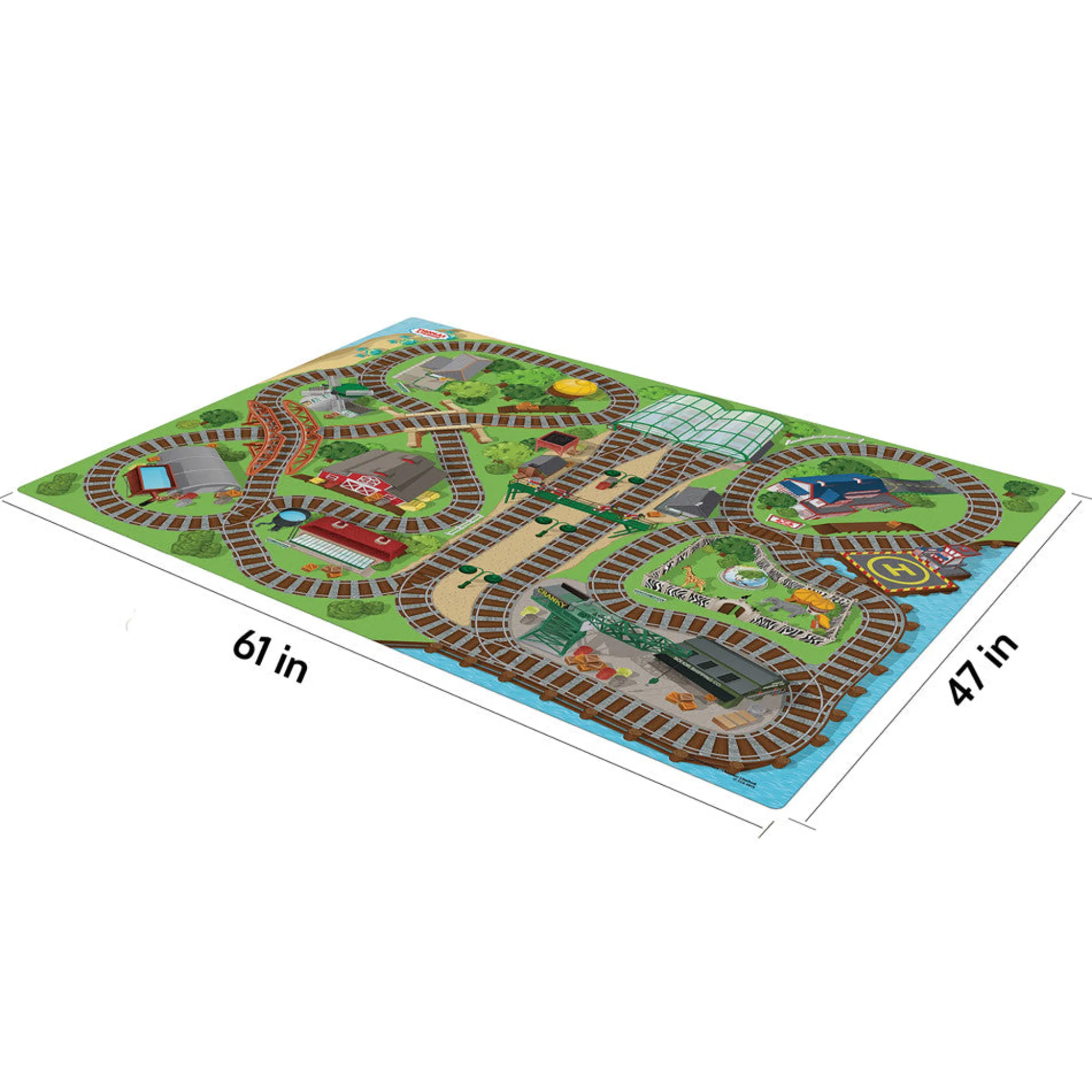 Flat River Group Thomas & Friends Imaginmat Jumbo Playmat with Toy Car, 47 x 61 inches* Preschool Education Toys & Activities|Preschool Vehicles