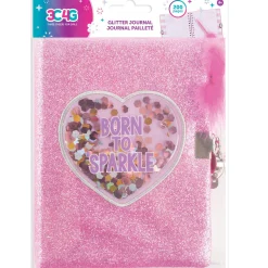 Flat River Group Three Cheers For Girls - Born To Sparkle - Glitter Locking Journal* Coloring Books & Activity Books