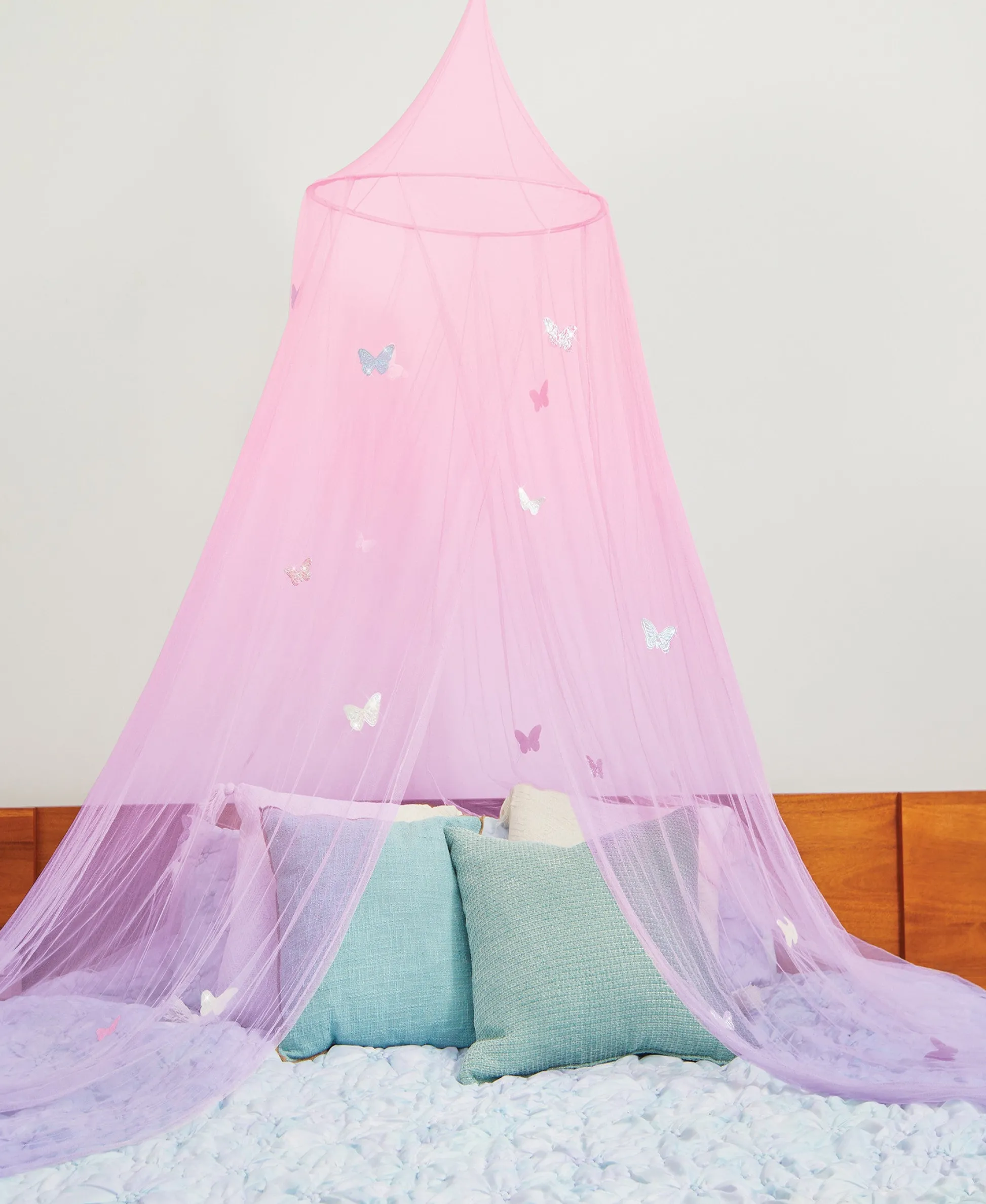 Flat River Group Three Cheers For Girls Butterfly Ombre Bed Canopy - Pink/Purple* Tents, Tunnels & Playhouses|Dress Up
