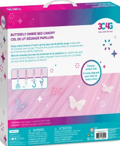 Flat River Group Three Cheers For Girls Butterfly Ombre Bed Canopy - Pink/Purple* Tents, Tunnels & Playhouses|Dress Up