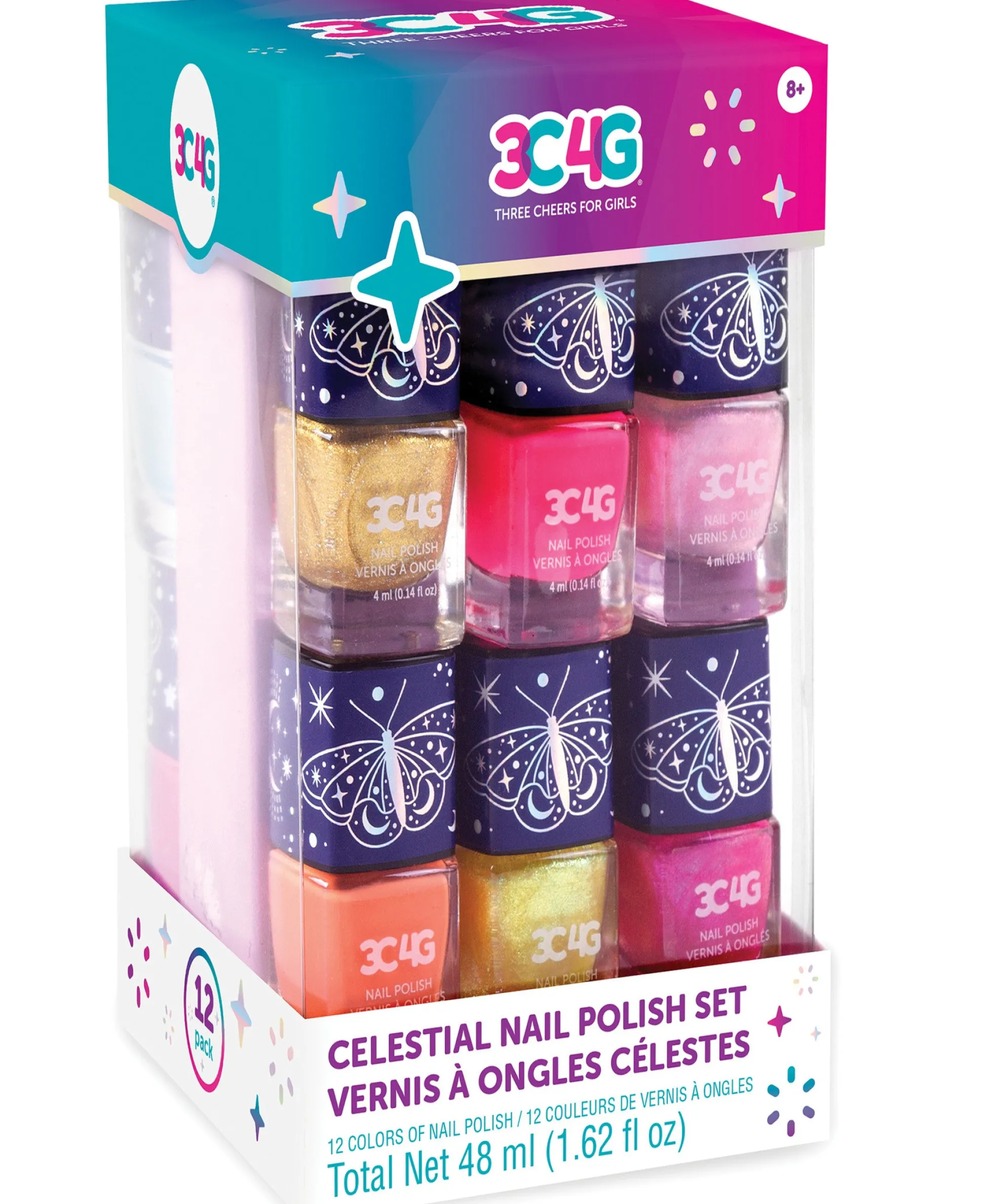 Flat River Group Three Cheers For Girls Celestial Collection Nail Polish Tower Set - 12 Colors* Drawing, Color & Painting