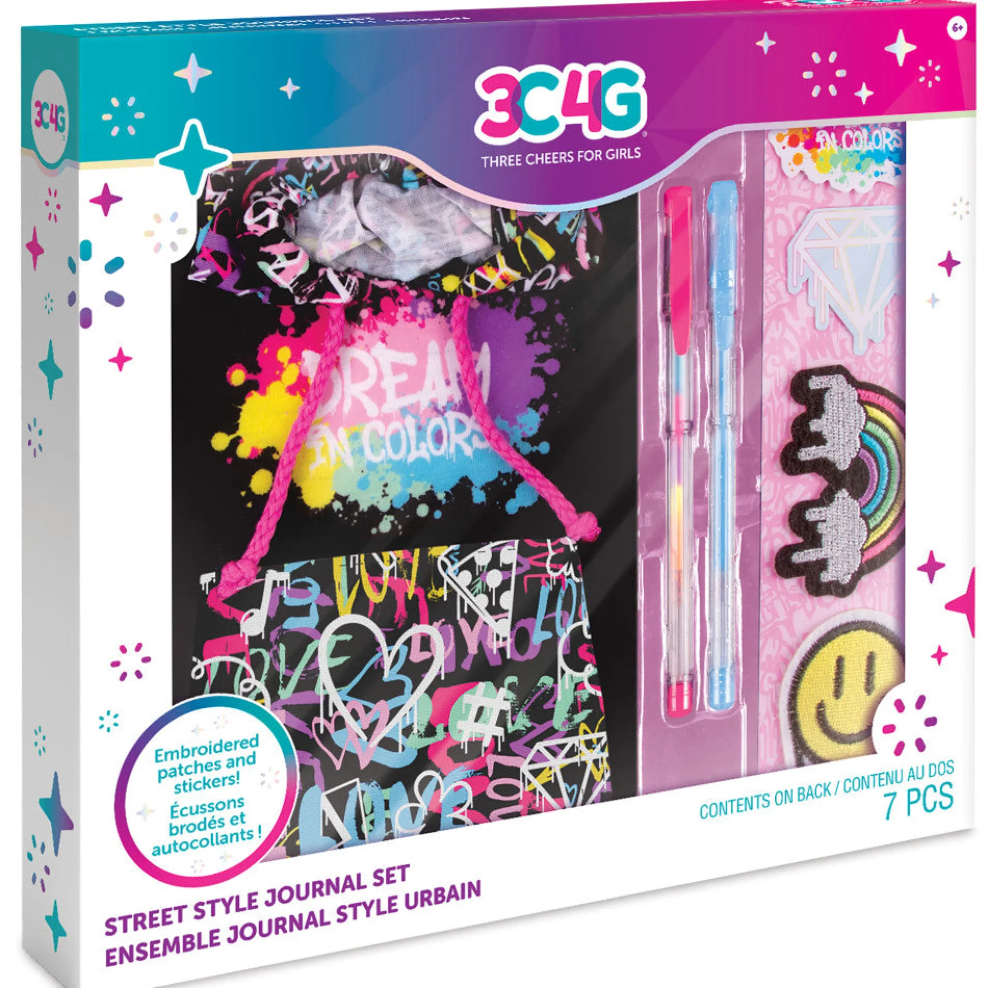 Flat River Group Three Cheers For Girls Street Style Graffiti Hoodie Journal Set with Gel Pens* Drawing, Color & Painting