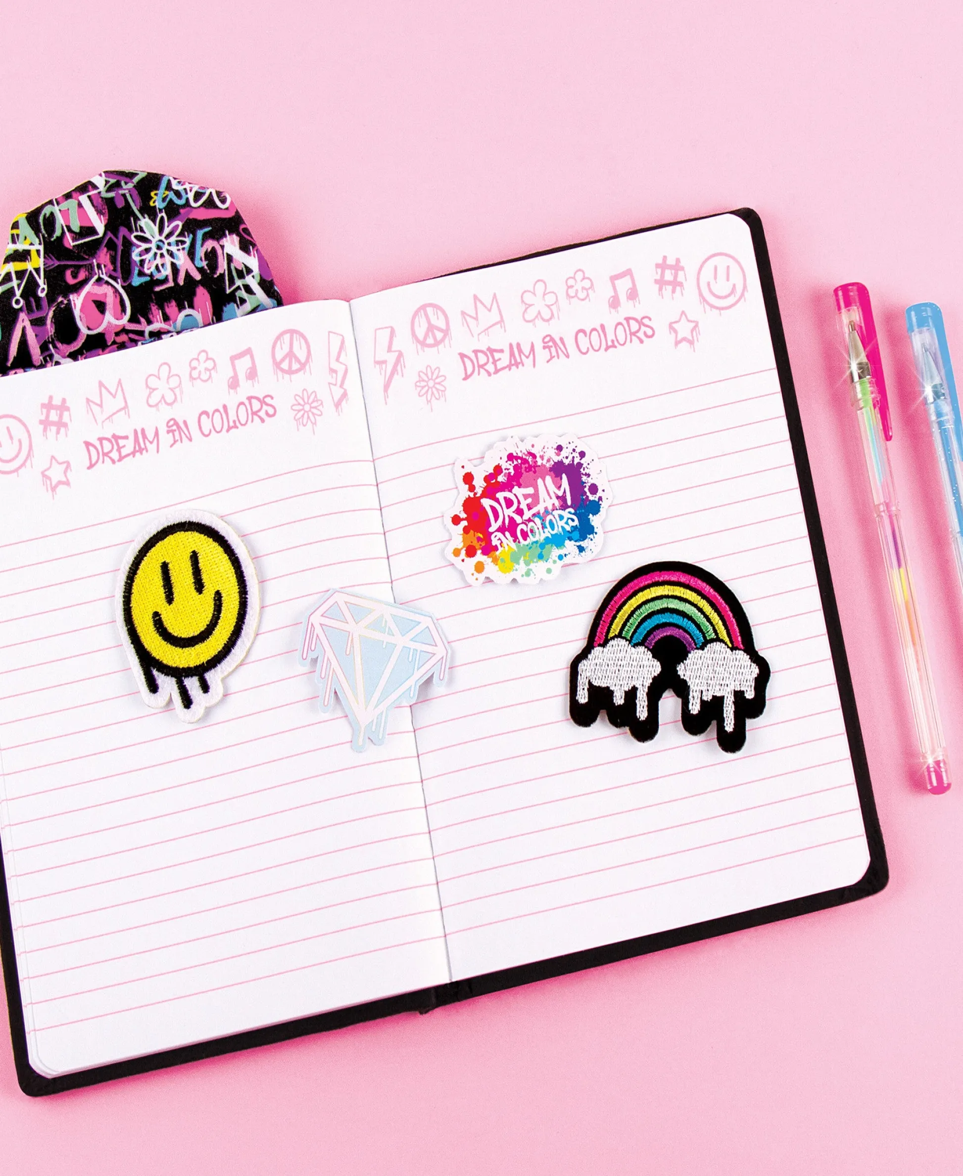 Flat River Group Three Cheers For Girls Street Style Graffiti Hoodie Journal Set with Gel Pens* Drawing, Color & Painting