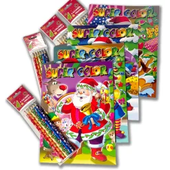 Flat River Group Three Little Twigs Christmas Coloring Set, 8-Piece Bundle, Ages 3+* Drawing, Color & Painting