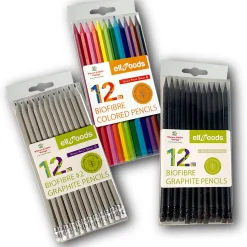 Flat River Group Three Little Twigs: Elfwoods: Biofibre Pencils 3pk Bundle* Drawing, Color & Painting