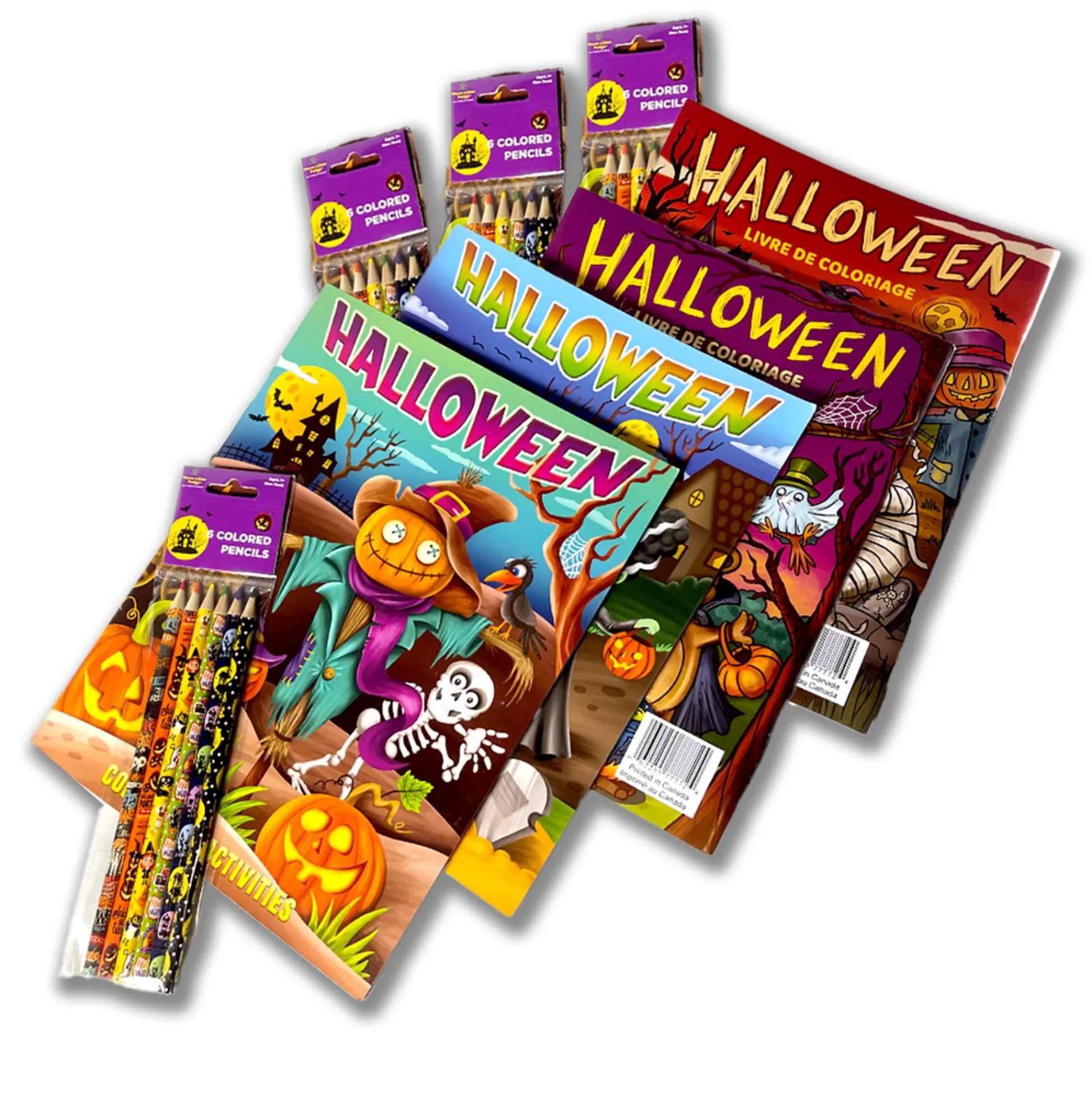 Flat River Group Three Little Twigs: Halloween 8pc Coloring Book & Pencil Bundle, Ages 3+*Kids Kids Books|Drawing, Color & Painting