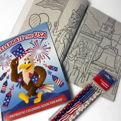 Flat River Group Three Little Twigs Patriotic 8-Piece Coloring Book Bundle for Kids Ages 3+*Kids Kids Books|Drawing, Color & Painting