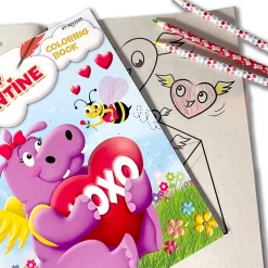 Flat River Group Three Little Twigs: Valentine's 8pc Coloring Book Bundle for Kids Age 3+*Kids Kids Books|Drawing, Color & Painting