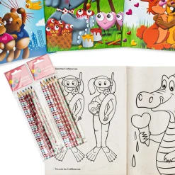 Flat River Group Three Little Twigs: Valentine's 8pc Coloring Book Bundle for Kids Age 3+*Kids Kids Books|Drawing, Color & Painting