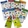 Flat River Group Three Little Twigs Write & Wipe - 8pk Assorted Reusable Educational Books*Kids Kids Books|Drawing, Color & Painting