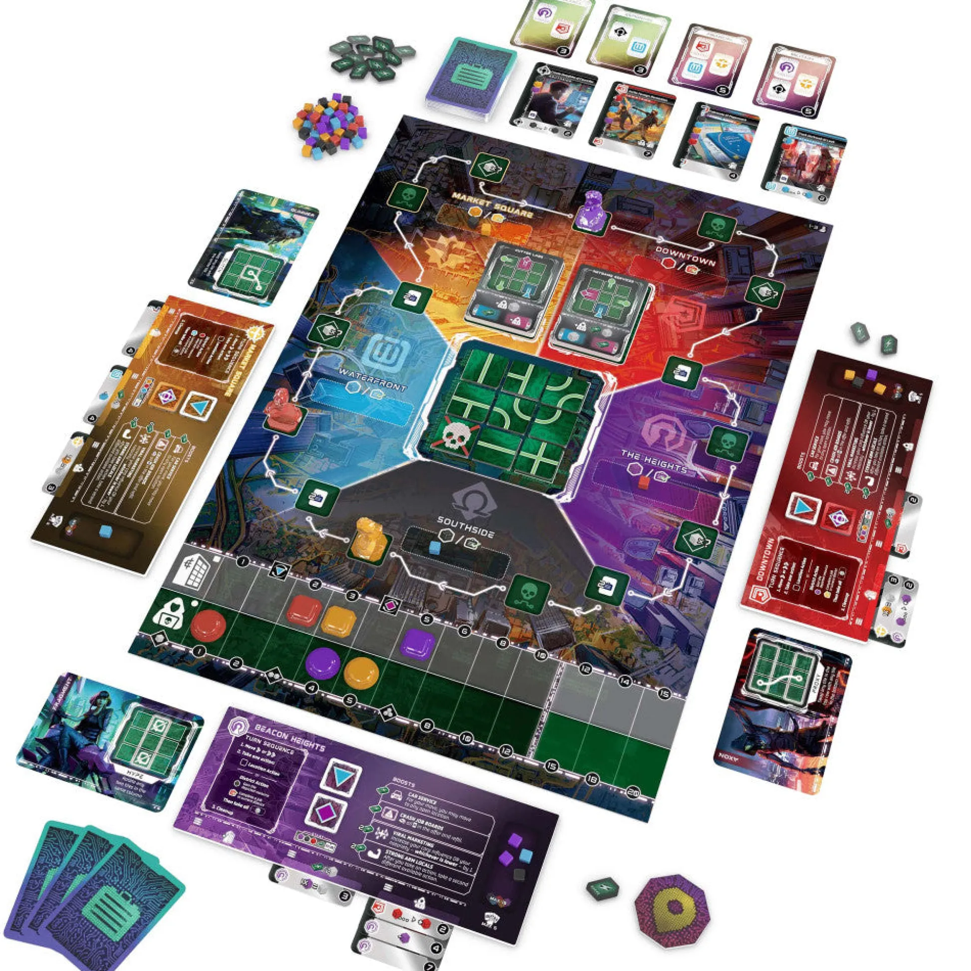 Flat River Group Thunderworks Games: Metrorunner - Ultimate Cyberpunk Strategy Board Game* Role-Playing Games|Board Games