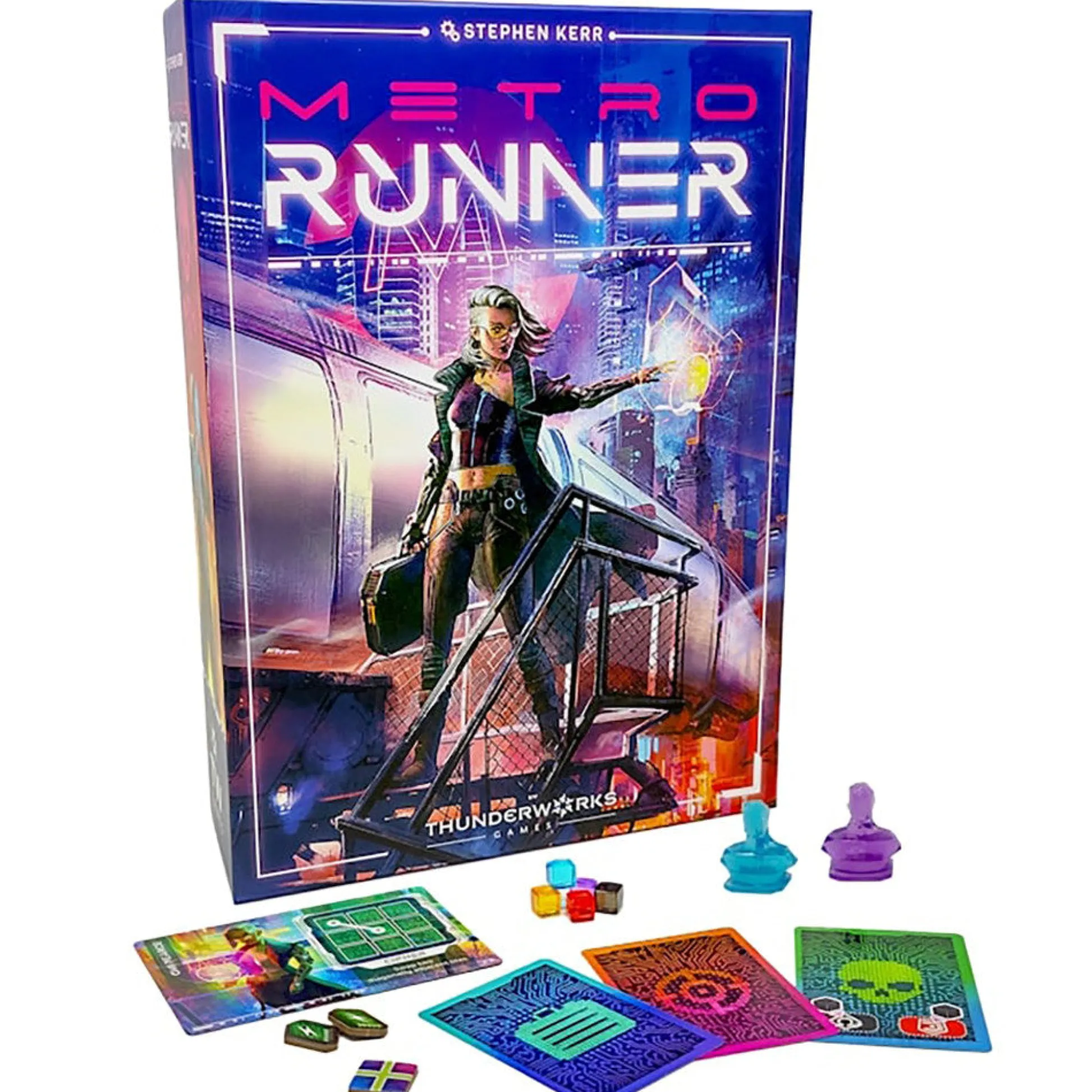 Flat River Group Thunderworks Games: Metrorunner - Ultimate Cyberpunk Strategy Board Game* Role-Playing Games|Board Games