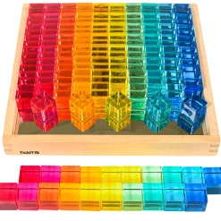 Educators Resource TickiT Gem Cube Mirror Tray - Colorful Sensory Exploration* Preschool Education Toys & Activities