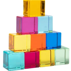 Educators Resource TickiT Gem Cubes - Colorful Learning Fun Set of 10* Blocks, Sorting & Stacking Toys|Preschool Education Toys & Activities