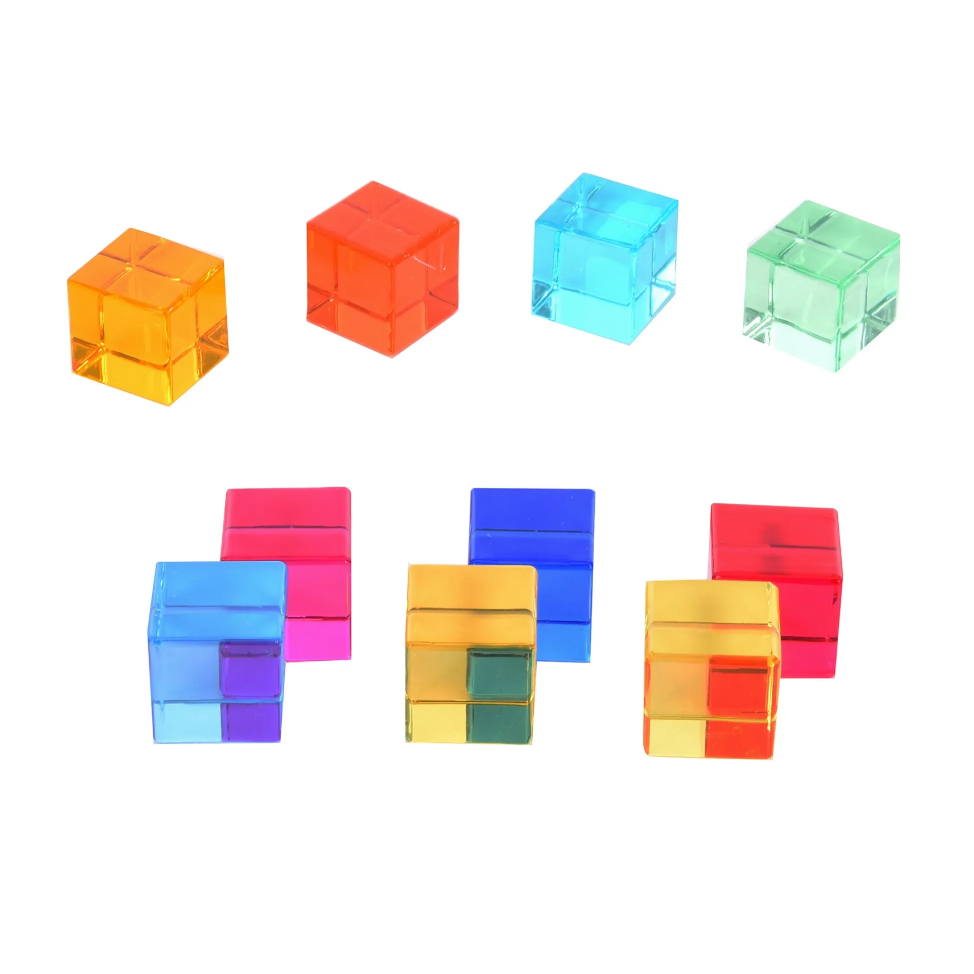Educators Resource TickiT Gem Cubes - Colorful Learning Fun Set of 10* Blocks, Sorting & Stacking Toys|Preschool Education Toys & Activities