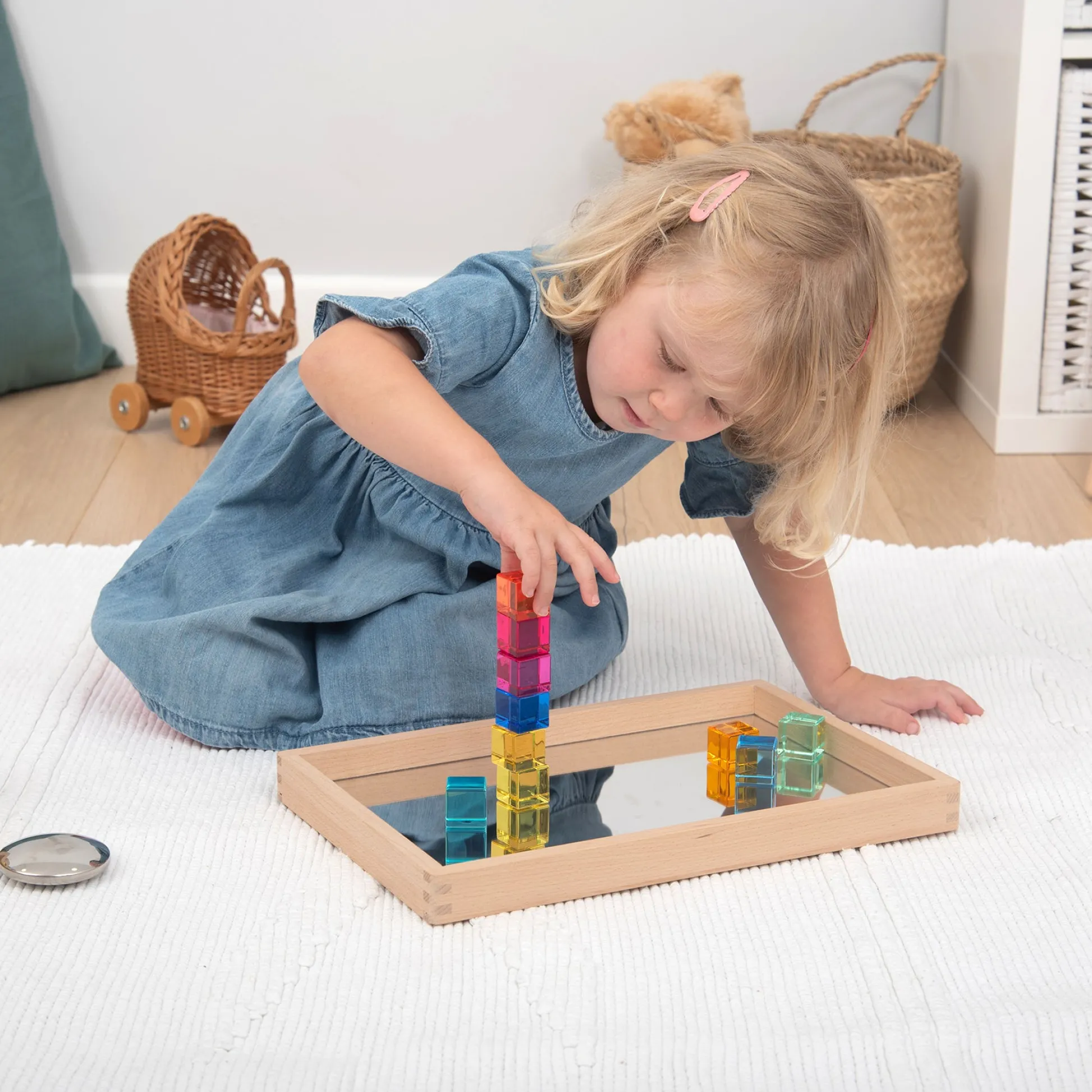 Educators Resource TickiT Gem Cubes - Colorful Learning Fun Set of 10* Blocks, Sorting & Stacking Toys|Preschool Education Toys & Activities