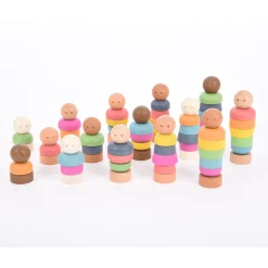 Educators Resource TickiT Rainbow Community People - Multicolored Educational Figures Set* Preschool Education Toys & Activities